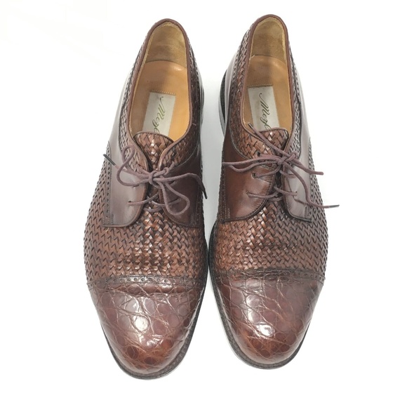 Mezlan Oxfords Shoes Size 9.5 W Brown Crocodile main image 6